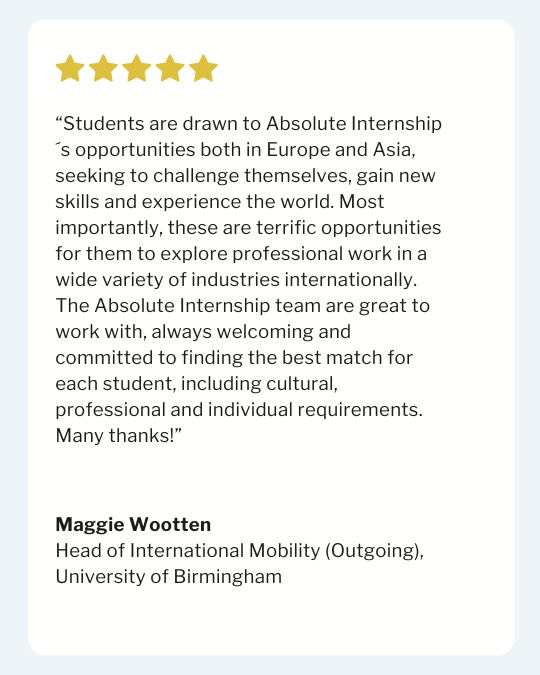 Absolute Internship Testimonial