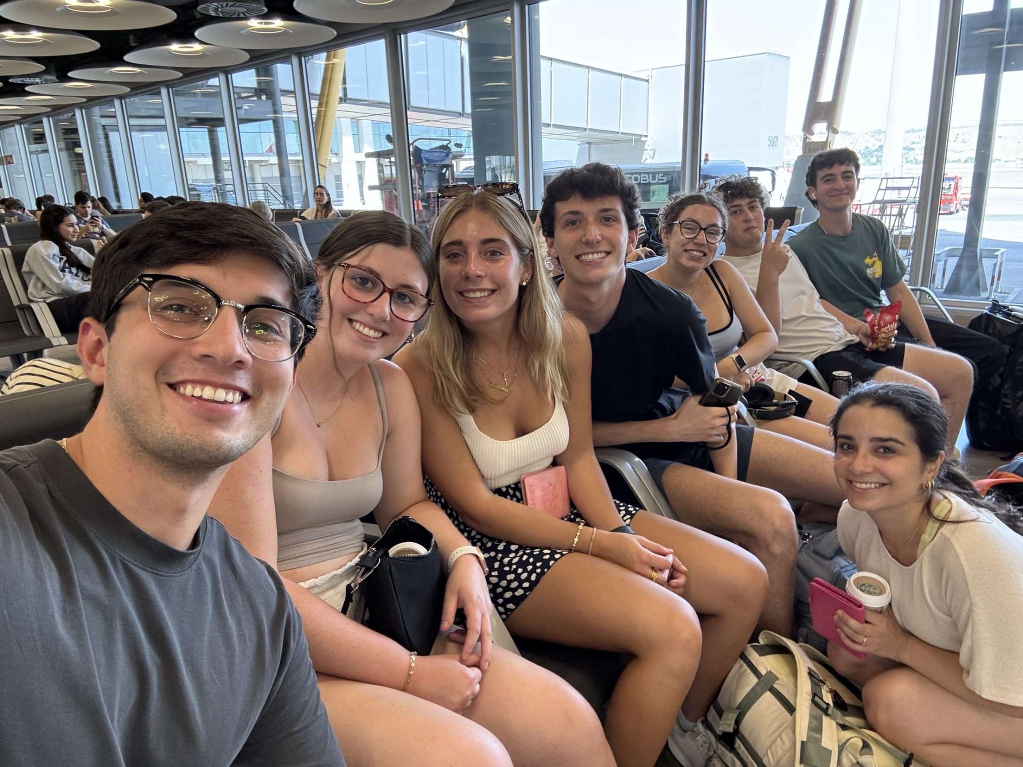 With fellow students in the global internship program