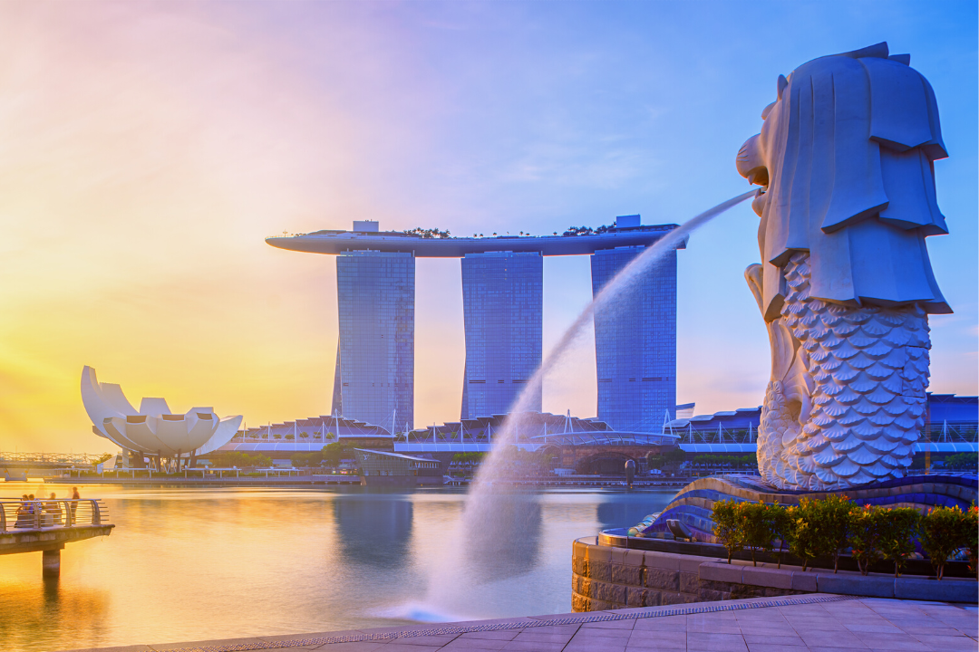 The world-famous Merlion in Singapore