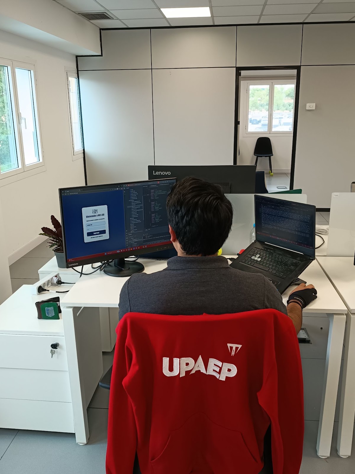 Representing UPAEP in his internship!